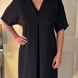 Black VINCE Dolman Sleeve Midi Dress